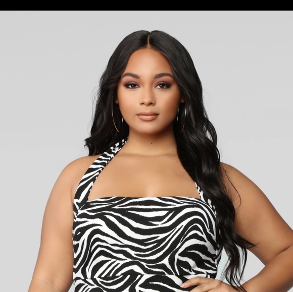 Zebra Halter Dress - Picture 3 of 3